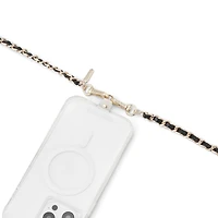 Universal Case-Mate Crossbody Chain - Gold/Black Leather