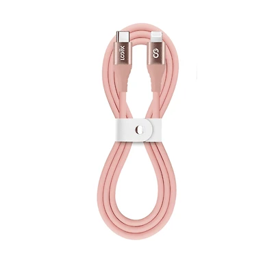 LOGiiX Vibrance Silicone Cable USB-C to Lightning - Blush