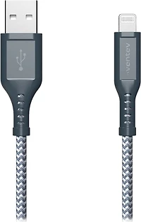 Ventev - High Speed USB A to USB C Braided Cable 6ft - Gray