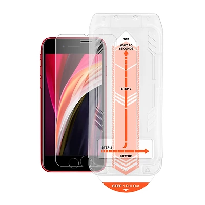 Protecteur d’écran en verre trempé HD d'HyperGear pour iPhone SE