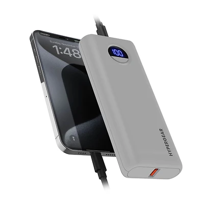 HyperGear 20000mAh Power Pack Pro+ Portable Power Bank with Digital Display clear