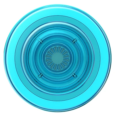PopSockets 806877 PopGrip pour MagSafe Rond avec Anneau Adaptateur Translucent Electric Bleu
