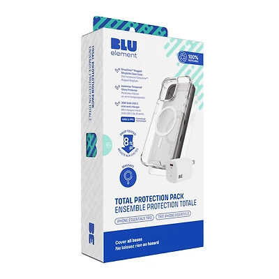 Blu Element BETPBMIP1413 Ensemble de Protection Totale MagSafe pour iPhone 16e/14/13