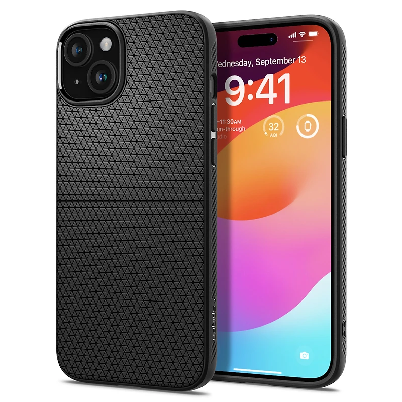 Spigen AirGrip pour iPhone 15 Plus - Noir Mat