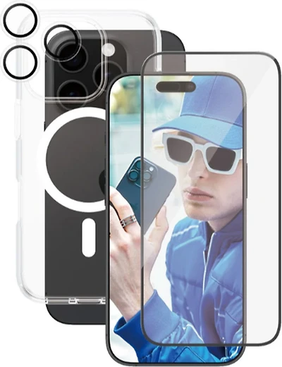 PanzerGlass CARE Flagship Ensemble de protection 3 en 1 pour iPhone 16 Pro - Transparent