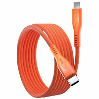 Statik - MagStack Pro Charge/Sync Magnetic Cable USB-C to USB-C 6.6ft Orange