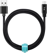Blu Element B4MICBK Câble Tressé de Charge /Sync Micro USB vers USB-A 4ft Noir