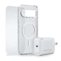 Google Pixel 10 Pro XL/9 Pro XL HyperGear Bundle - 30W Hub, Glass, Case w/ Magsafe