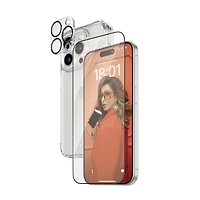 PanzerGlass 3-en-1 Ensemble de protection avec D3O pour iPhone 15 Pro - Transparent
