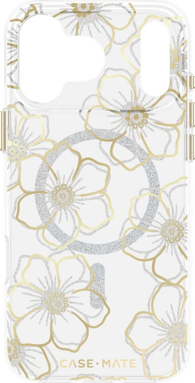 Case-Mate - Floral Gems MagSafe Case for Apple iPhone 17 Pro Max - Gold