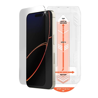 iPhone 17 Pro HyperGear Tempered Glass Screen Protector w/Dust Removal Applicator Tray