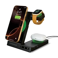 HyperGear 6-in-1 Foldable Wireless Charging Stand Compatible with Samsung & Apple Watch