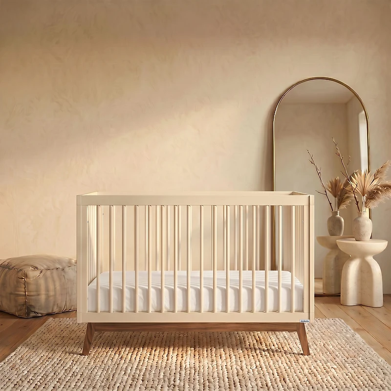 Soho 3-in-1 Convertible Crib - Almond Milk / Walnut