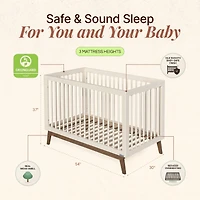 Soho 3-in-1 Convertible Crib - Almond Milk / Walnut
