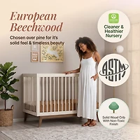 Soho 3-in-1 Convertible Crib - Almond Milk / Walnut