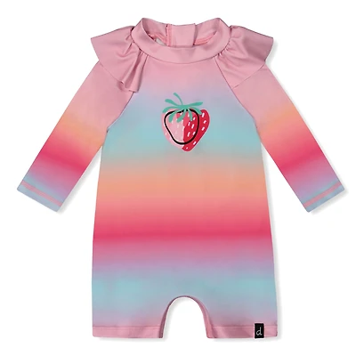 Maillot UV Une Pièce Fraise 3-24mois