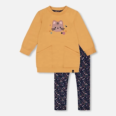 Kit-cat Flower Tunic Set 3-6