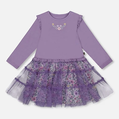 Robe Fleurs De Givre 3-6ans