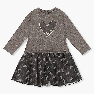 Robe Noir Licorne 7-10ans