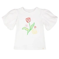 T-shirt Fleur Jonquilles 7-10ans