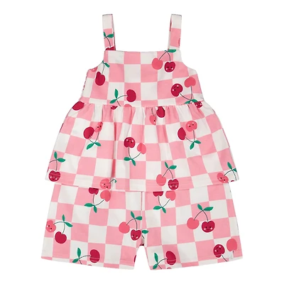 Cherry Check Romper 3-6