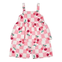 Cherry Check Romper 7-10