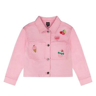 Veste Denim Rose Cerise 2-7ans