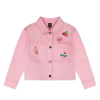 Veste Denim Rose Cerise 2-7ans