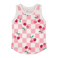 Camisole Carreaux Cerise 7-10ans