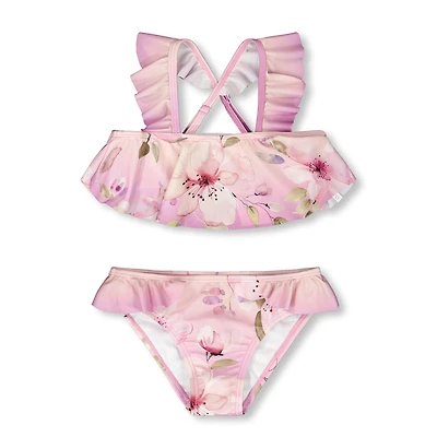Bikini Lilas Fleurs 2-6ans