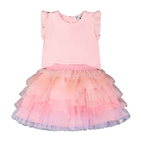 Robe Tulle Rose 7-10ans