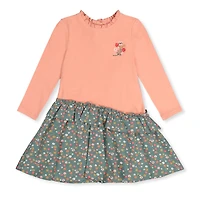 Whiskers Flowers Dress 3-6
