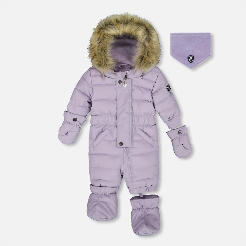 Lilac 1pce Snowsuit 9-30m