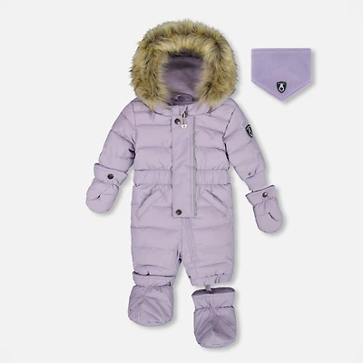 Lilac 1pce Snowsuit 9-30m