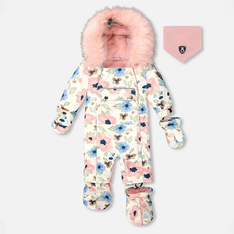 Flowers 1pce Snowsuit 6-30m