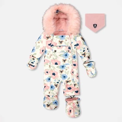 Flowers 1pce Snowsuit 6-30m