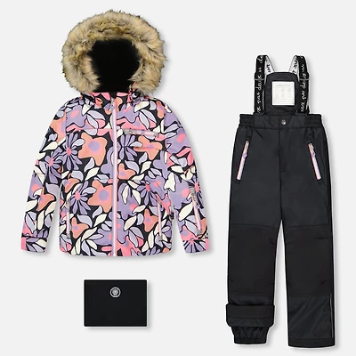 Retro Flowers Snowsuit 7-12