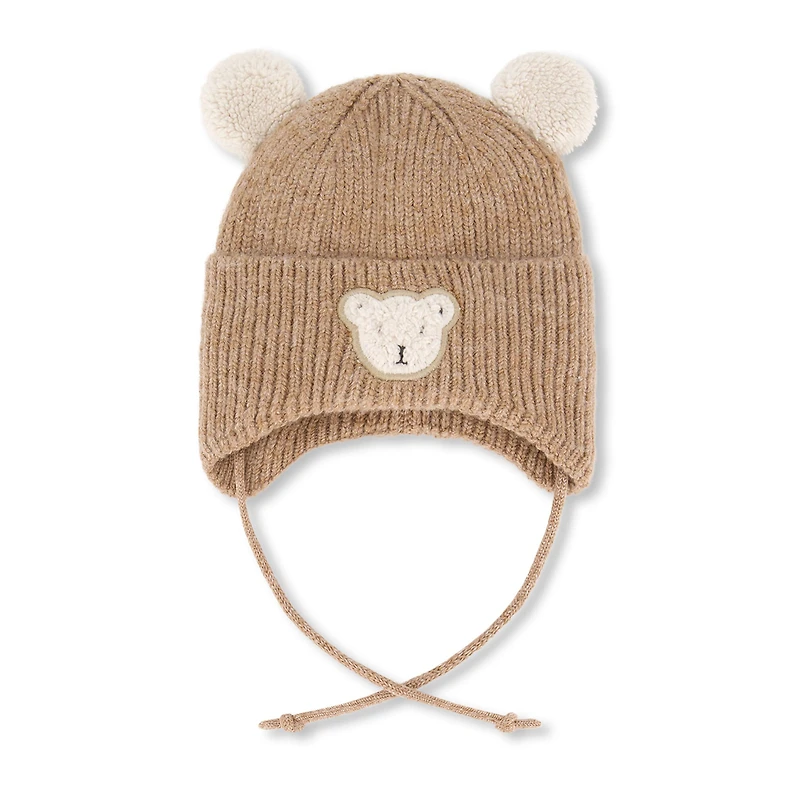 Bear Brown Knit Hat 3-36m