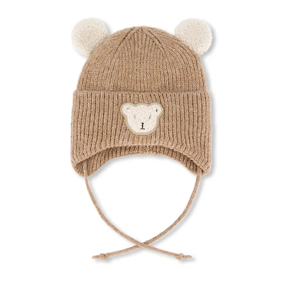 Bear Brown Knit Hat 3-36m