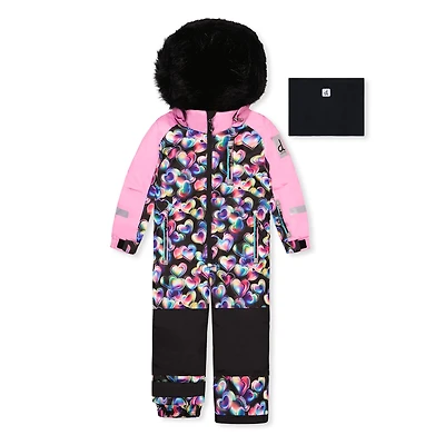 Hearts 1pce Snowsuit 2-6