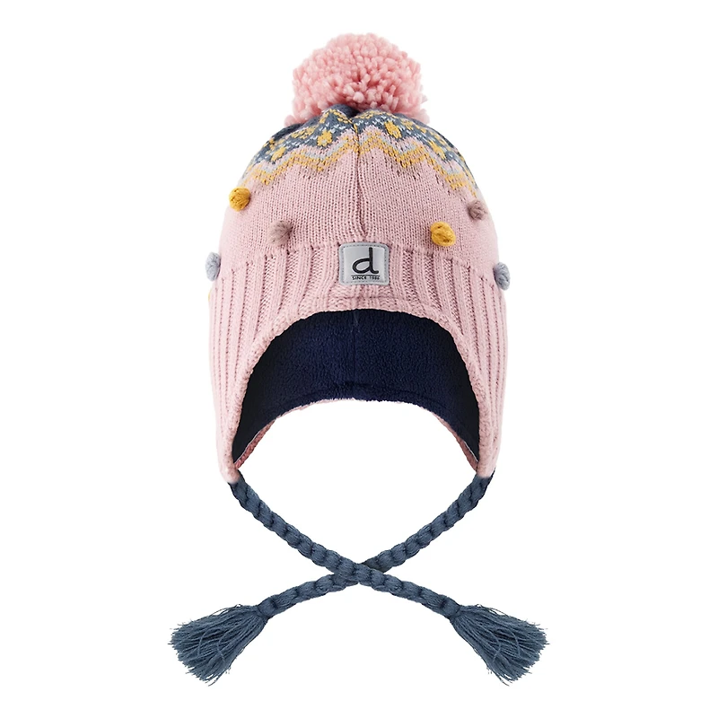 Pink Nordic Knit Hat 2-14