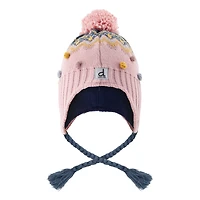 Pink Nordic Knit Hat 2-14