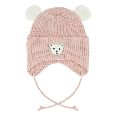 Bear Pink Knit Hat 3-36m