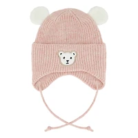 Bear Pink Knit Hat 3-36m