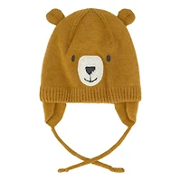 Bear Brown Knit Hat 3-36m