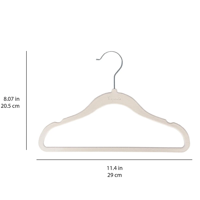 Velvet Hanger (15) - Cream