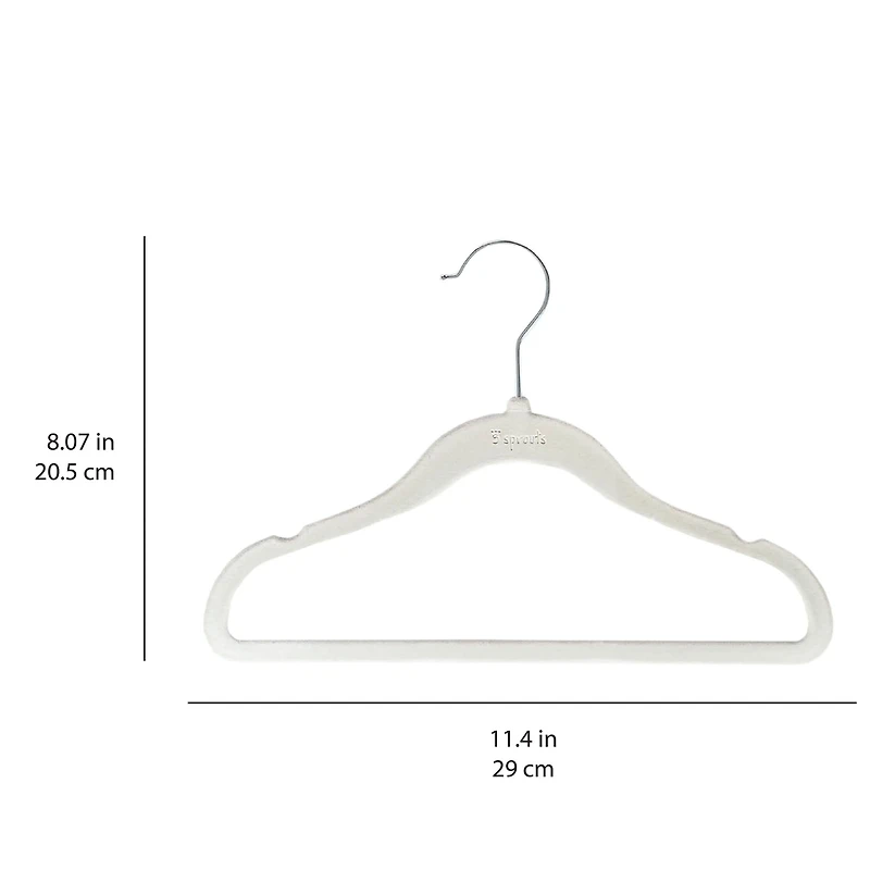 Ensemble de 15 Cintres en Velours - Sauge