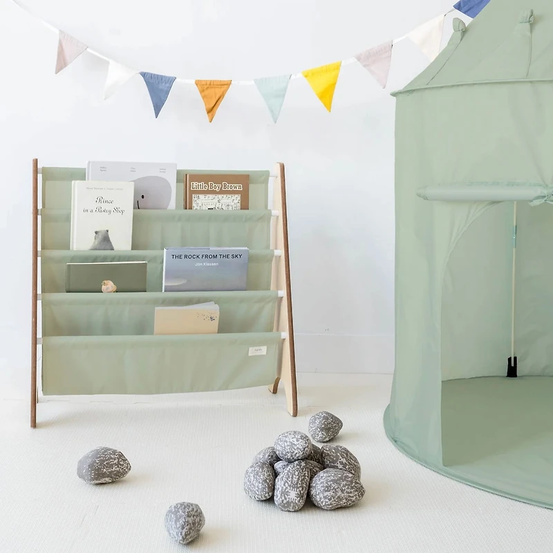 Recycled Fabric Book Rack - Green