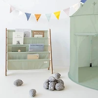 Recycled Fabric Book Rack - Green
