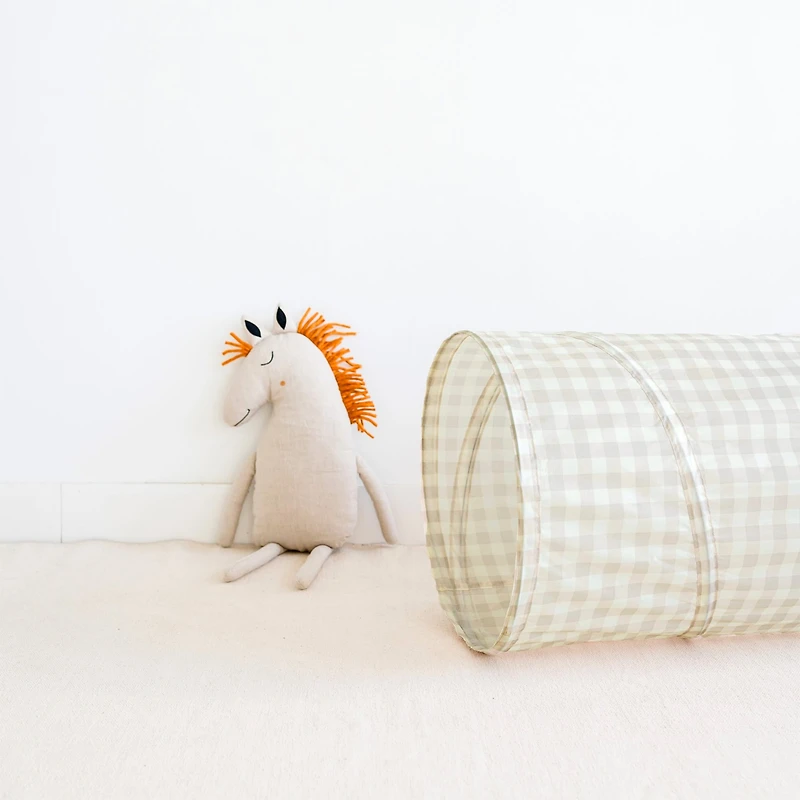 Recycled Fabric Play Tunnel - Gingham